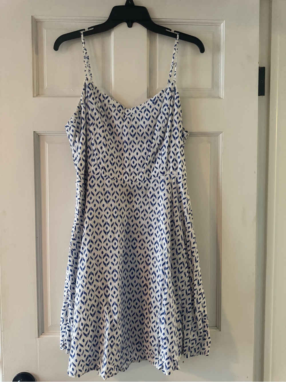 Old Navy Blue & White Spaghetti Strap Sundress